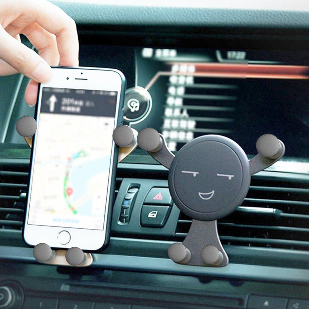 Lanfy Gravity Car Phone Holder Universal Multi-Fungsional Smile Phone Bracket Aksesoris Mobil Klip Meja Perlengkapan Mobil Dekorasi Interior Phone Stand