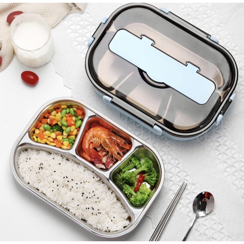 Kotak Makan Stainless Steel 304 / Tahan Panas / Lunch Box Anti Karat / Tempat Bekal Stainless 304