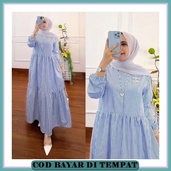 Bisa Cod Baju Gamis Wanita Homedress Bahan Katun Rayon Polos Model Terbaru 2022 Kekinian Busui Frien