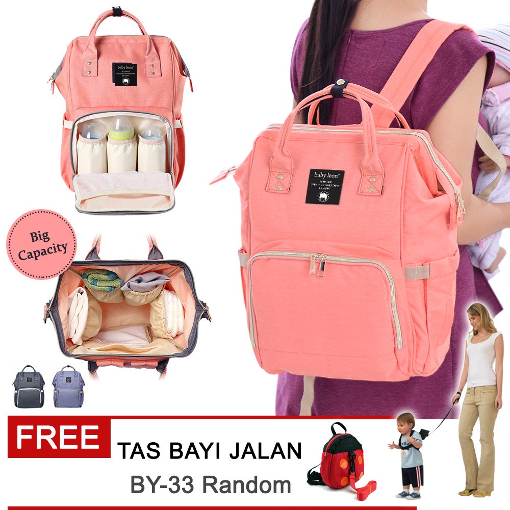 BABY LEON Tas  Bayi Popok Diaper Tas  Backpack Diapers 