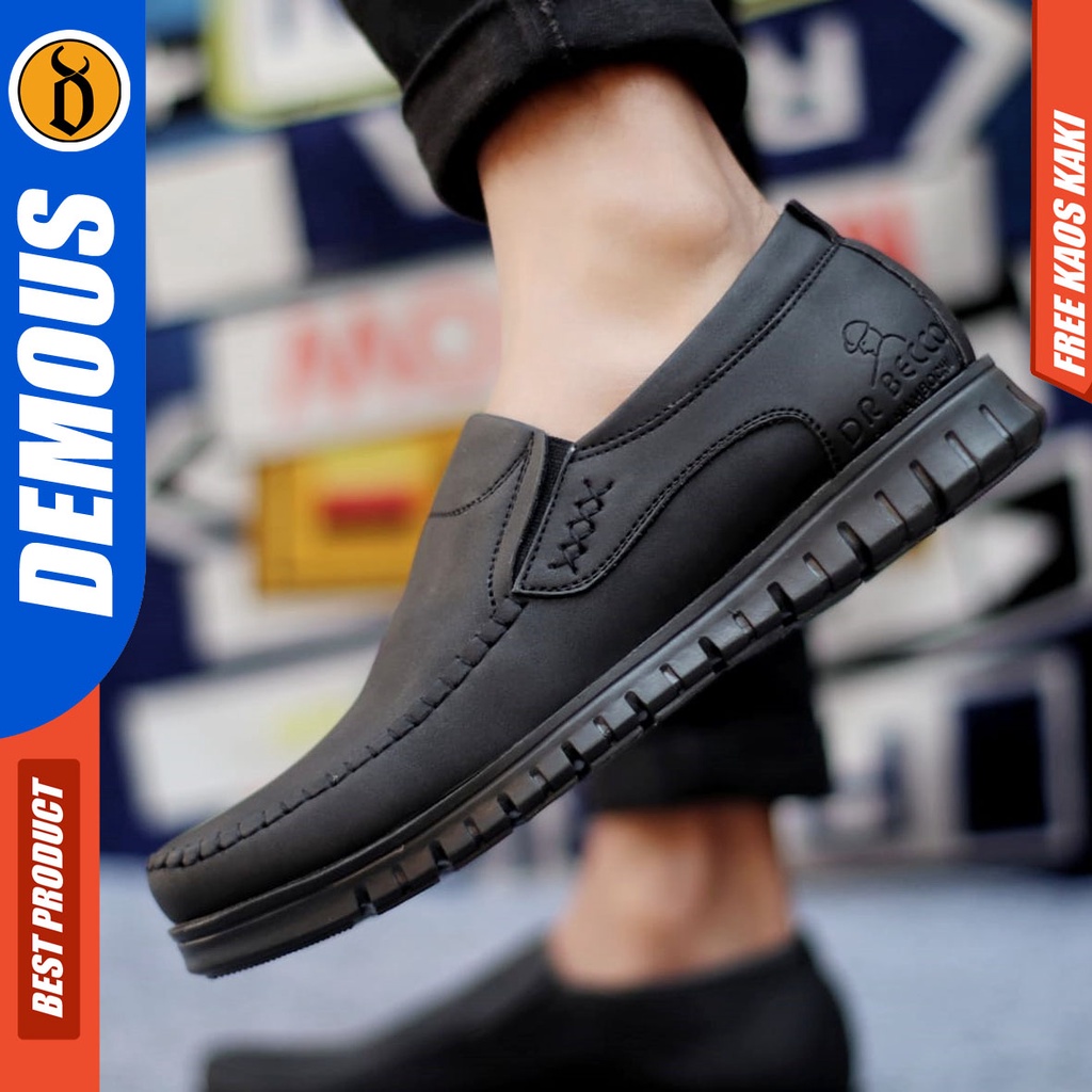 DEMOUS BLEND Sepatu Kasual Slip On Pria Casual Kerja