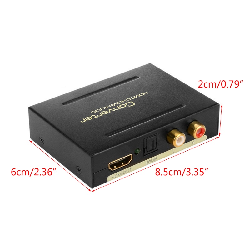 Btsg HDMI-HDMI-Kompatibel Converter SPDIF+L/R Switch Switcher Selector Box Untuk HDTV Blu-ray player