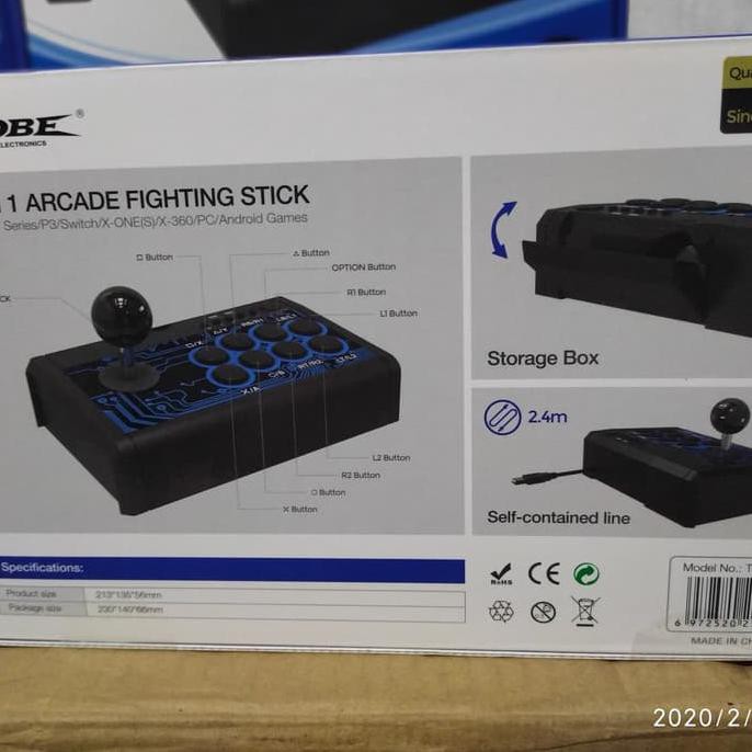 Dobe Arcade Fighting Stick 7 In 1 Tp4-1886 For Ps4/Ps3/Switch/Xbox One