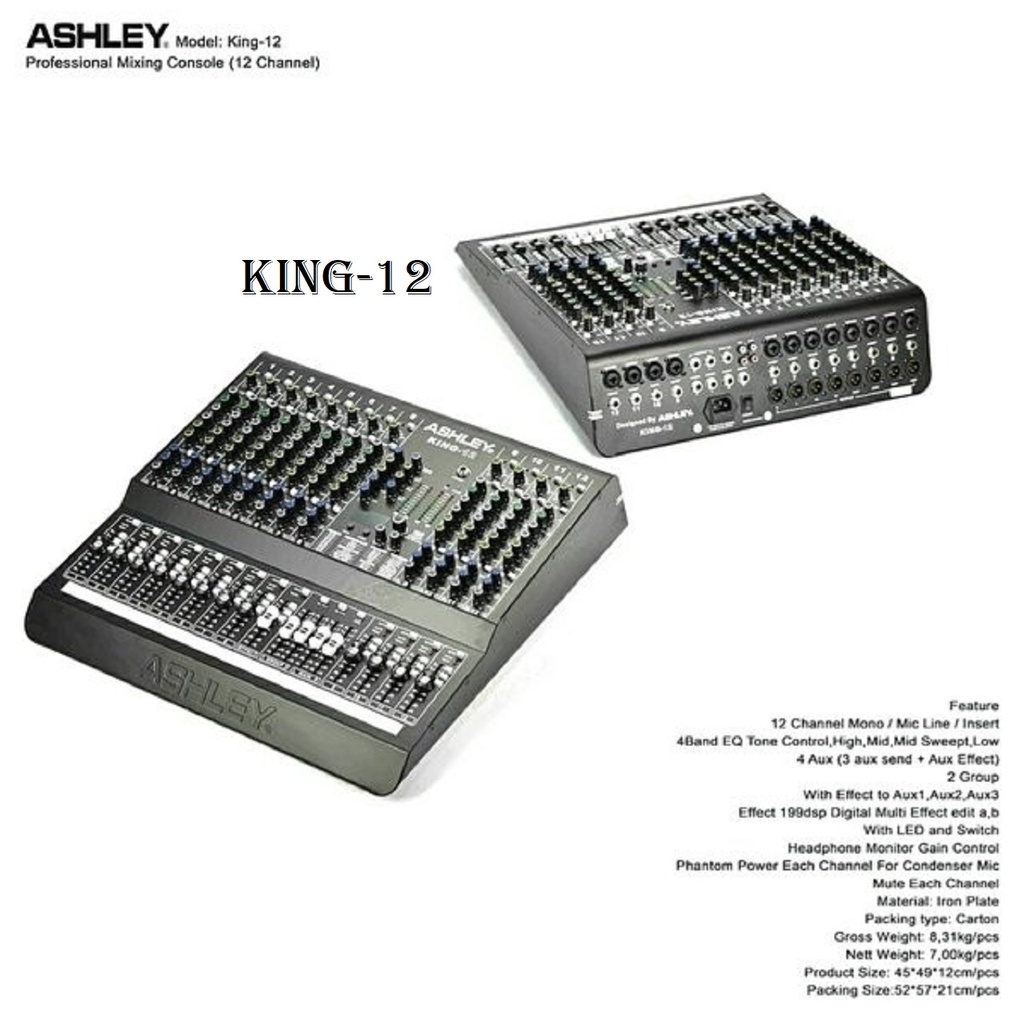 Mixer Ashley King 12 King12 12 Channel Original Ashley