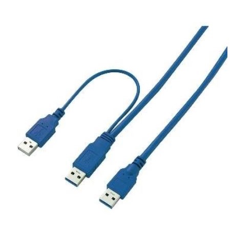 Usb-a 3.0 male to 2 Usb3.0 male splitter cabang cable nyk 5Gbps for hdd ssd enclosure