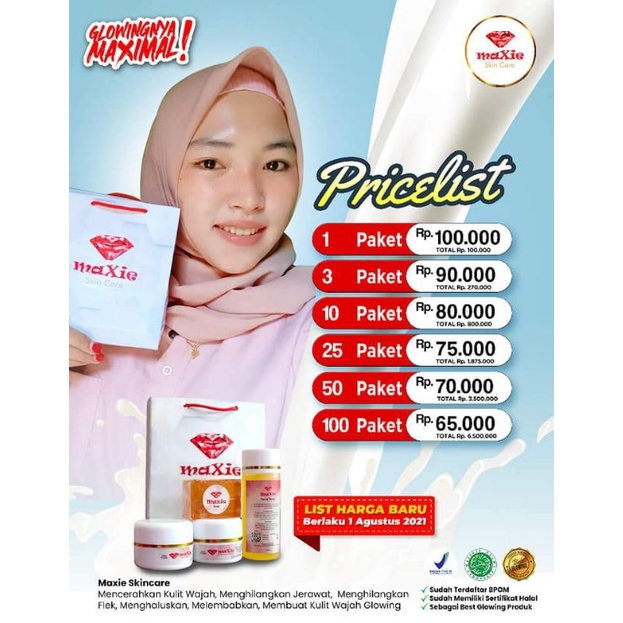 Maxie Skincare BPOM (Maxie Glow) 100% Produk ORI