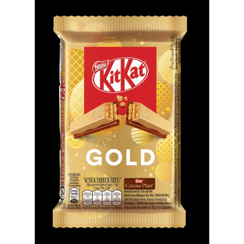 

[BARU] KitKat Gold 4F 35gr - Kitkat Cokelat 4F - Kitkat 4F - Kitkat Wafer