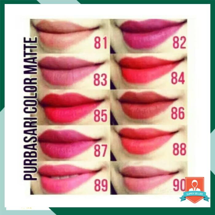 LIPSTIK PURBASARI MATTE NO 81 SAMPAI 95