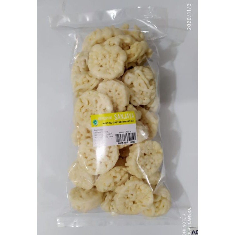 

KERUPUK SANJAYA SUPER 200GRAM KERUPUK KERITING BANGKA ASLI IKAN TENGGIRI