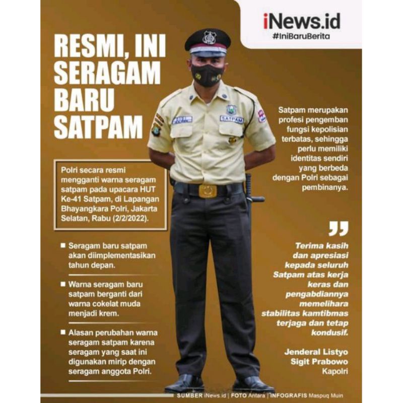 SERAGAM SATPAM COKLAT SERAGAM SECURITY CREAM DINAS HARIAN SERAGAM SECURITY PDL SERAGAM PDH 1 STEL SERAGAM SATPAM PDH LENGAN PENDEK SERAGAM PDL LENGAN PANJANG  1 STEL ATASAN BAWAHAN SATPAM BAHAN TEBAL SESUAI POLRI COD