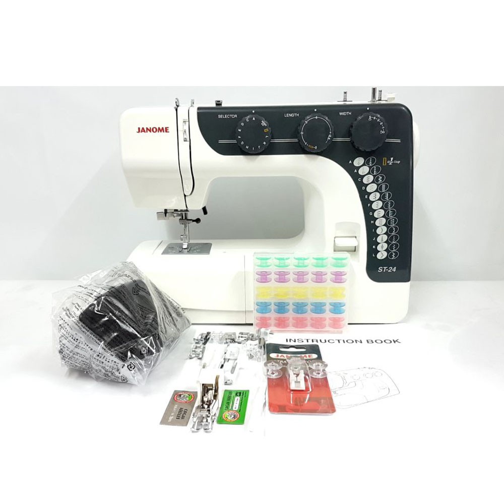 Janome St-24 Mesin Jahit Portable Heavy Duty - Biru Tua Putih
