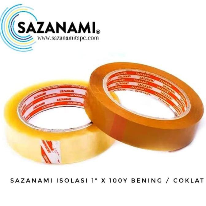 

HOT SALE|BEST SALLER Isolasi Bening 1" Inch X 100Y sazanami 24mm lakban bening selotip Opp - Bening