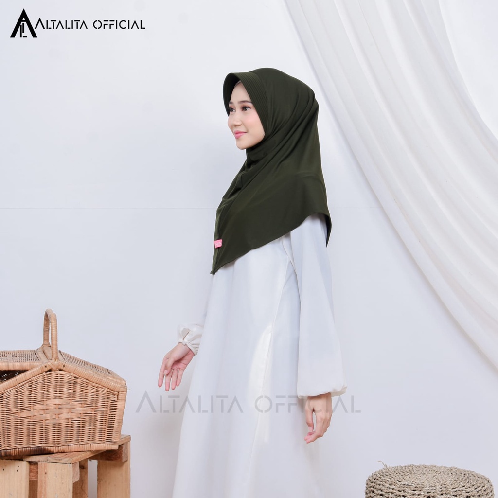 Altalita - Bergo Hamidah Polos Olahraga Sekolah Spandek Jersey Premium Menutupi Dada