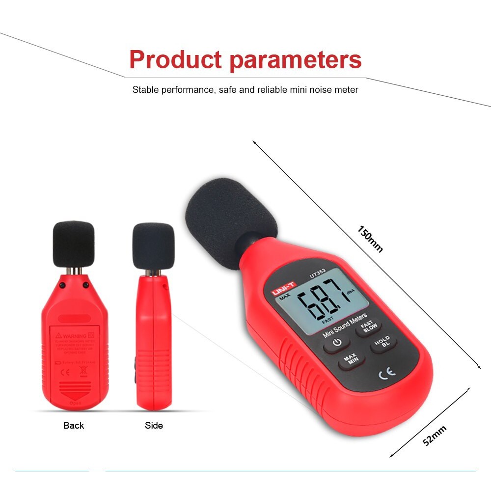 UNI-T UT353 - Mini Sound Meter - Pengukur Desibel Kekuatan Suara