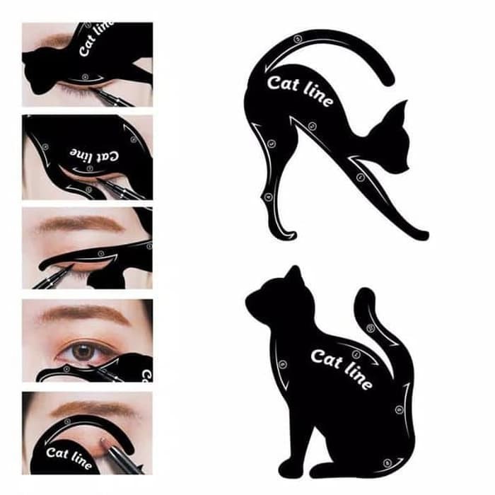 Cetakan Cat Line Eye Makeup Cetakan Eyeliner Template Makeup Tools Kit Cat Eye Alat bantu cetak