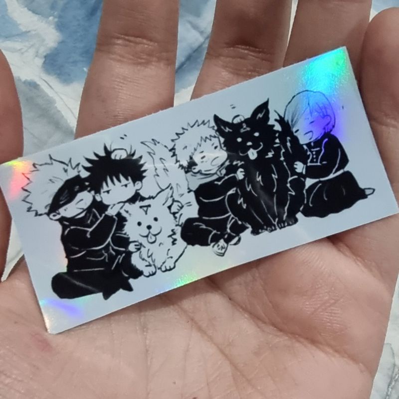 

jujutsu kaisen holo stiker Waterproof Anti Air anime hologram sticker jjk