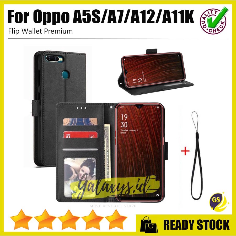 Flip Case OPPO A15 A15s A16K / A16E A12 A52 A92 Reno 4 F 4F A31 A91 F15 F11 Pro A5s A3s F9 F7 A7 Cover Leather Wallet