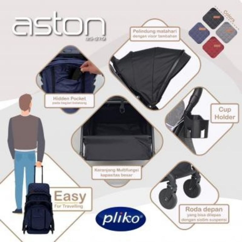 Stroller Pliko Aston BS-570 / Kereta Dorong Bayi