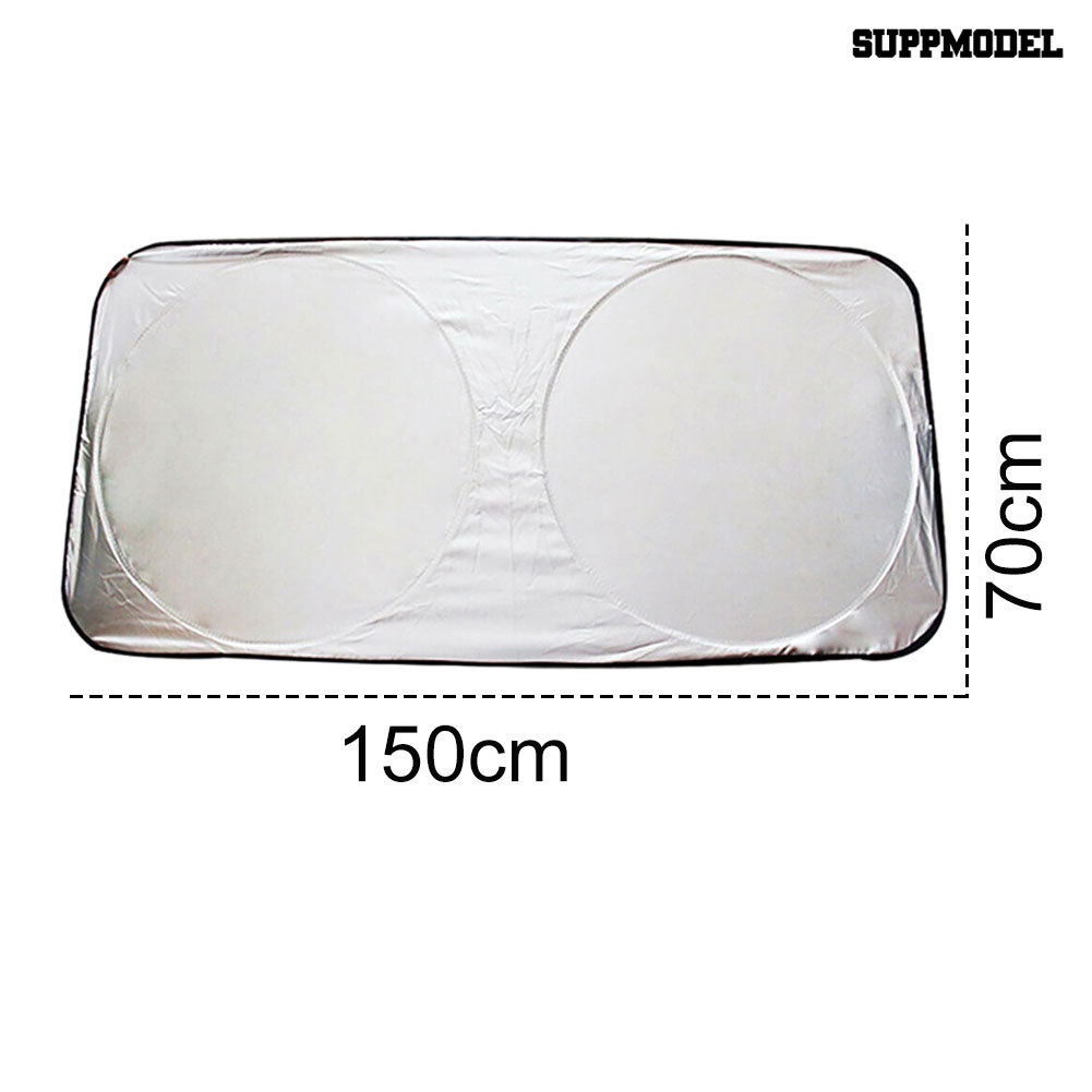 Cover Pelindung Kaca Depan Mobil Bentuk Lingkaran Ganda Anti Matahari Untuk Musim Panas