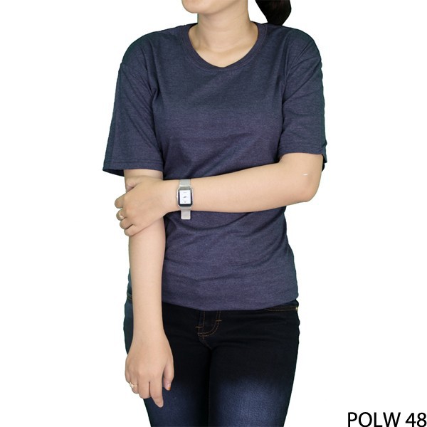 Kaos Pendek Polos Wanita Misty Navy Cotton Combed S24 Misty Navy – POLW 48