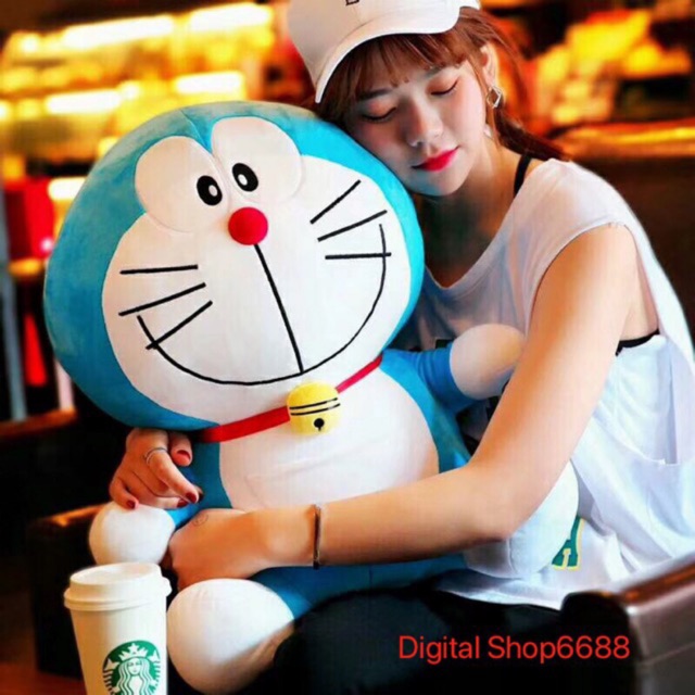 BONEKA DORAEMON SENYUM &amp; MULUT KETUTUP &amp; MULUT KEBUKA  UKURAN TINNGI 18 &amp; 22 &amp; 30 &amp; 40 CM(IMPORT)