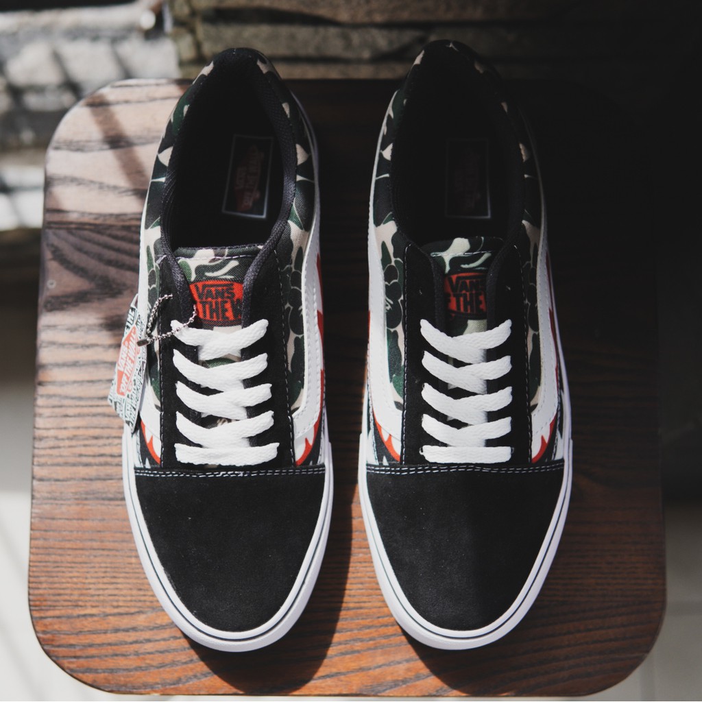 11.11 Sepatu Pria Vans Oldskool Motif Print 3D Casual Sneakers Kets /Murah/Kuliah/Sekolah/Santai