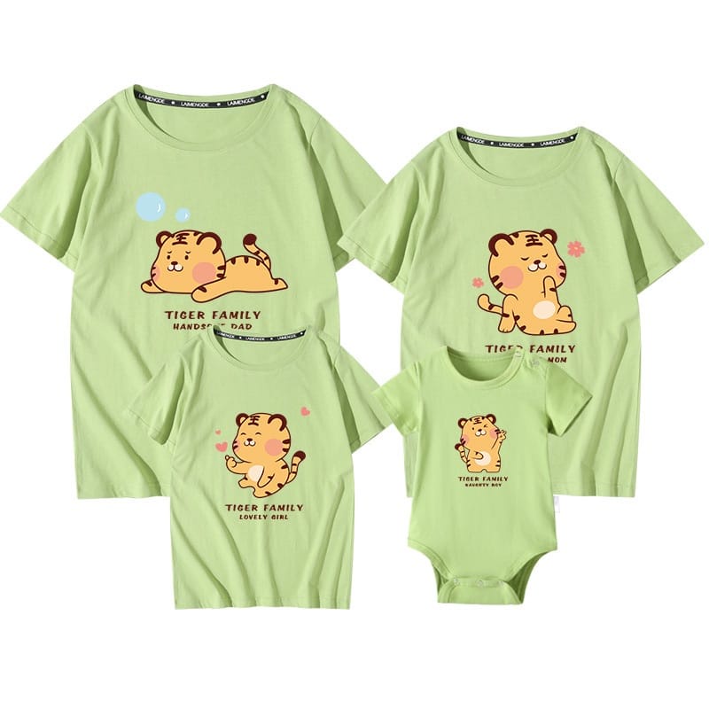 MYSTIQUE.ID-BAJU KAOS FAMILY SINCIA SHIO MACAN T-SHIRT LUCU DAN AESTHETIC