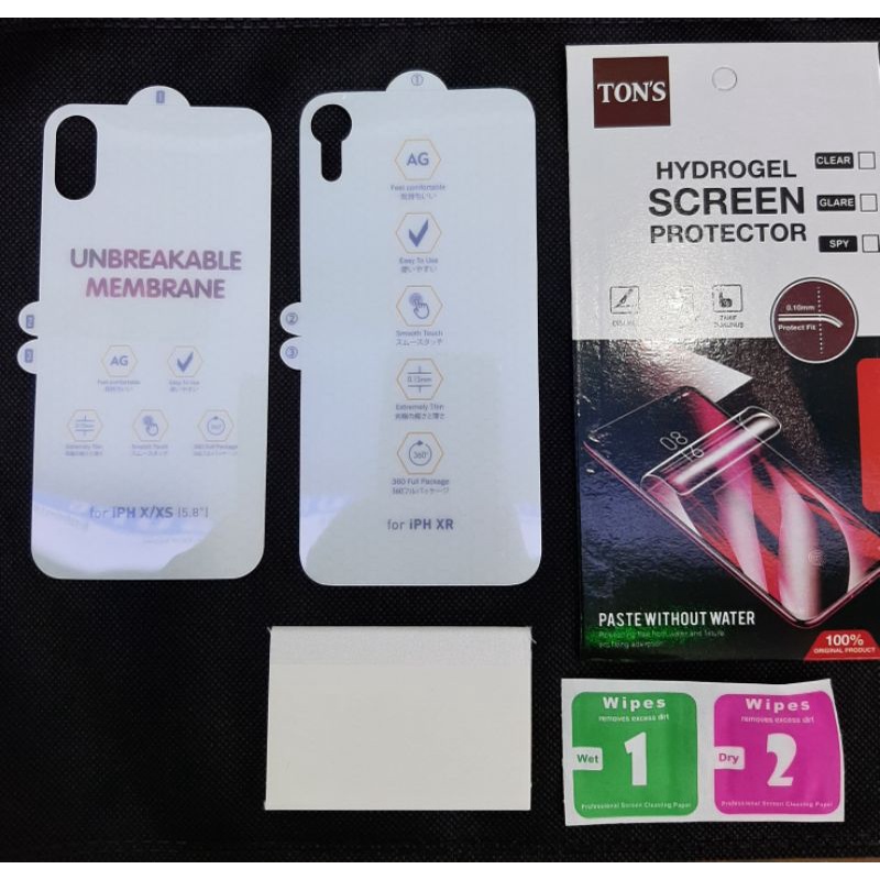 iphone X XS XR XS MAX anti gores belakang back hydrogel