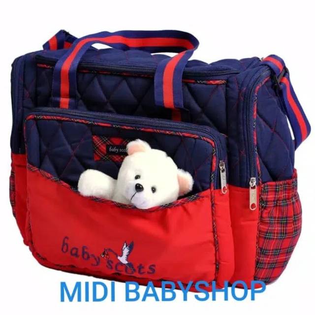 Baby Scots Tas perlengkapan bayi / Diapers bag / Tas popok besar murah