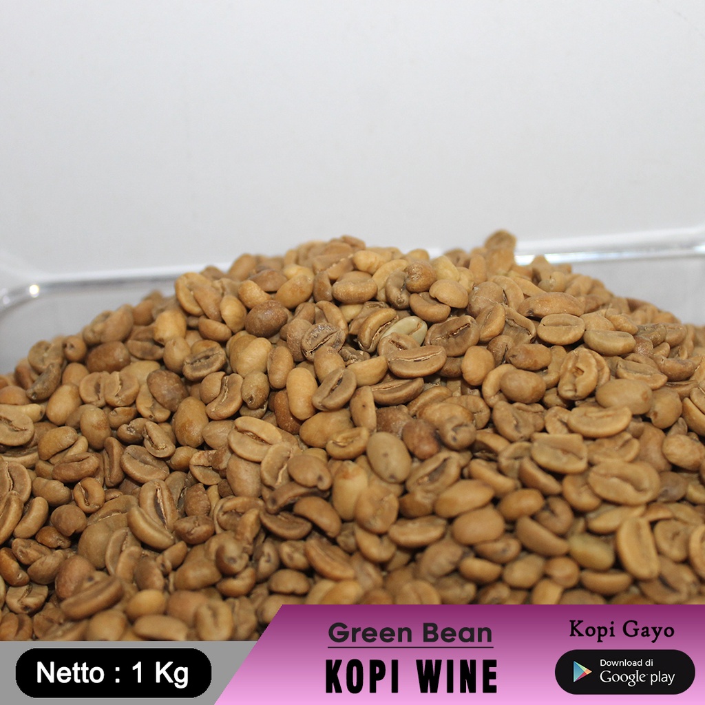 

Aza Coffee Biji Green Bean Kopi Arabika Gayo Wine 1 Kg Kualitas Eksport