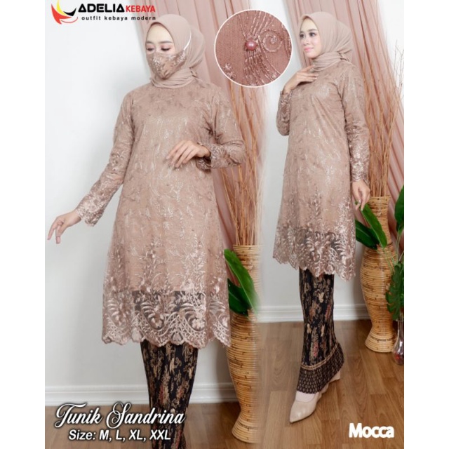 Setelan Tunik Tille Sandrina / Tunik Tille Jumbo / Tunik Tille Impor