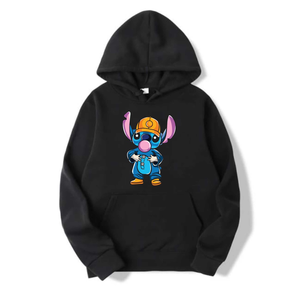 STICH Jumper Hoodie II STICH Sweater Hoodie II Sweter Oblong Topi Sz M - XL ( Pria &amp; Wanita / Anak &amp; Dewasa )