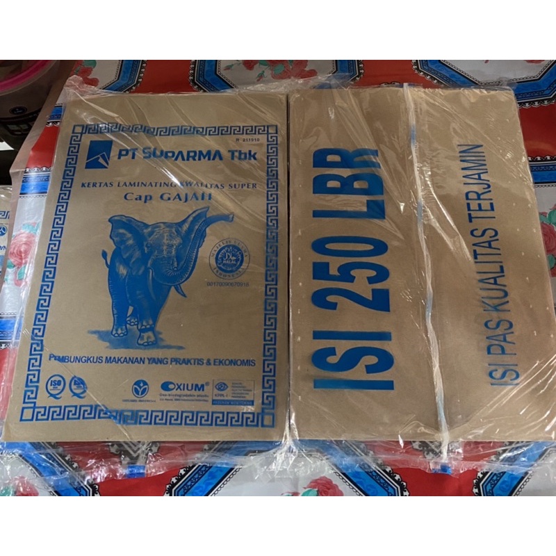 

Kertas nasi CAP GAJAH BIRU isi 250 lembar / kertas nasi coklast / kertas nasi uduk