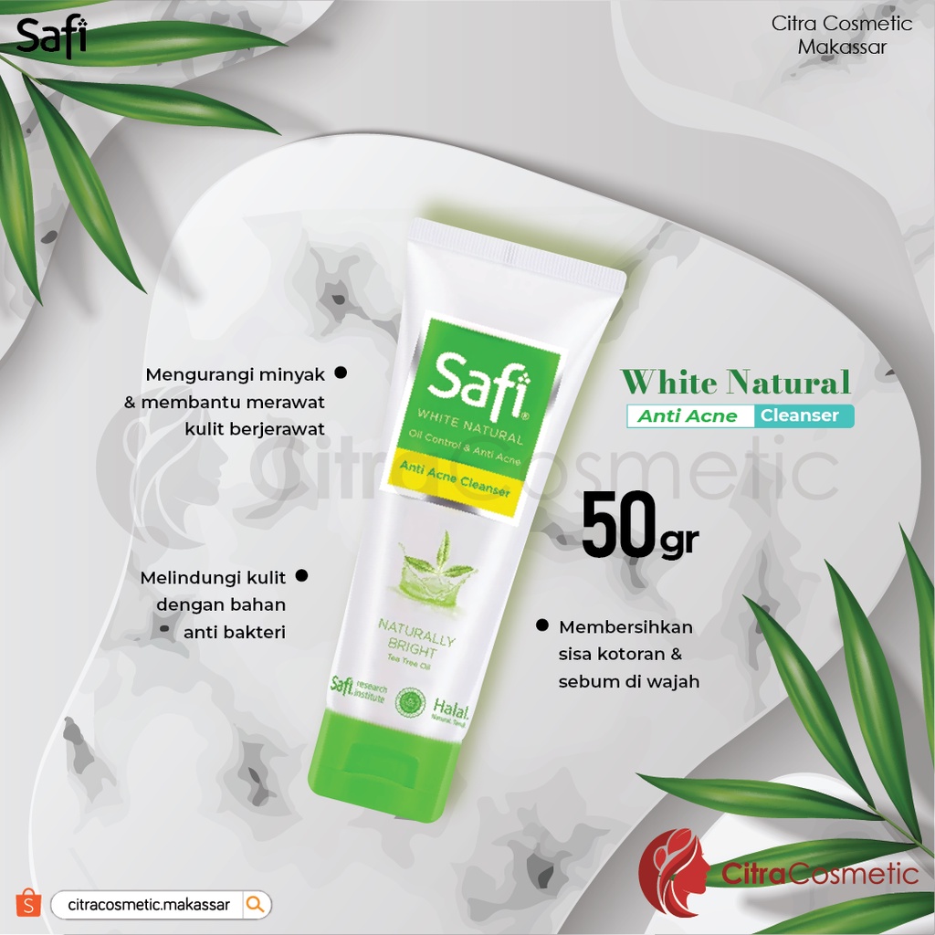 Safi White Natural Anti Acne Series | Cleanser | Cream