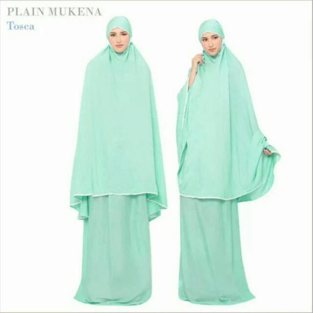 PLAIN TOSCA. MUKENA KATUN RAYON MUKENA TAZKIA MUKENA TAZBIA POLOS