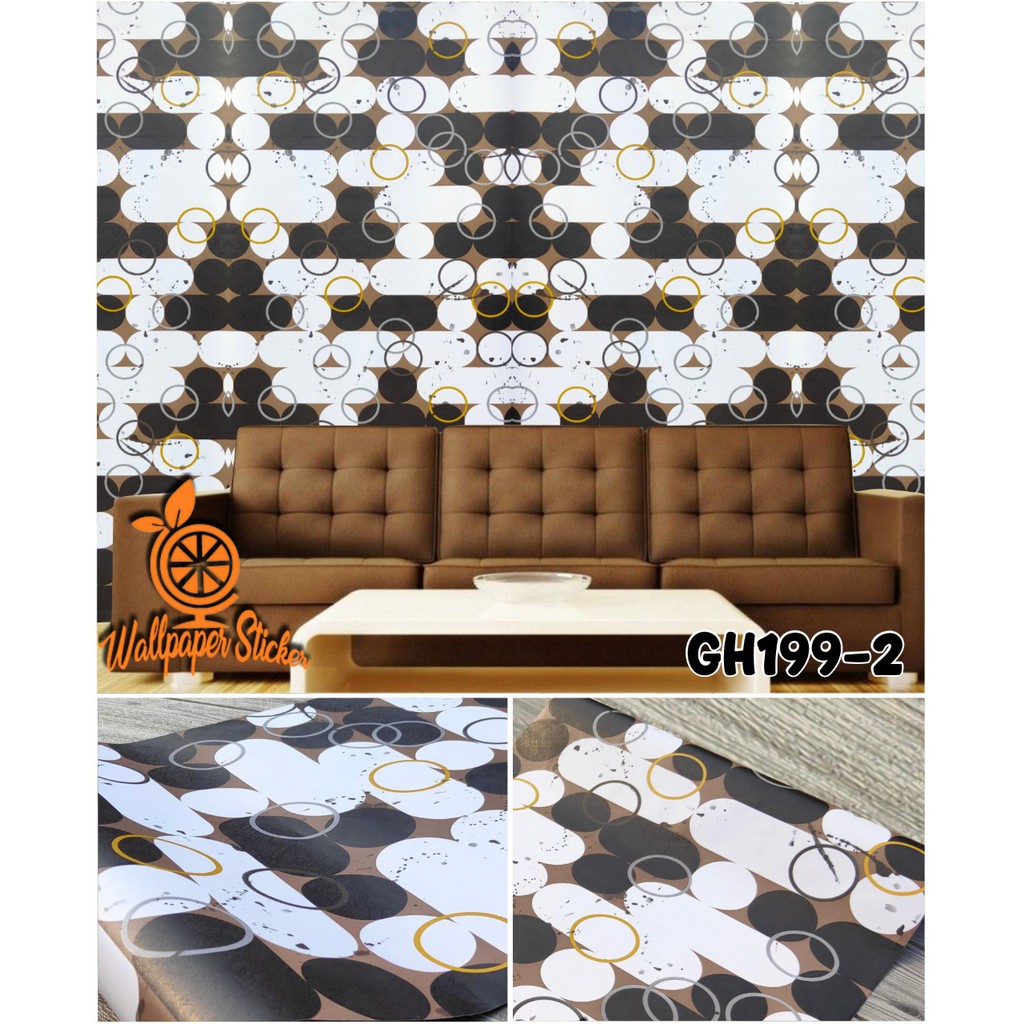 [BISA BAYAR DI TEMPAT]  Wallpaper Dinding Sticker Premium Size 45cm x 10meter GH199-2