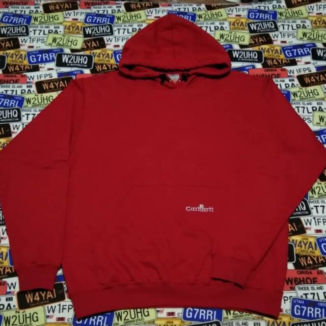 red carhartt sweatshirt