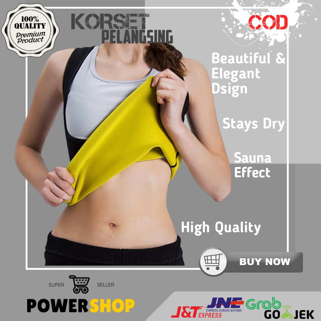 Korset Pelangsing Hot Shapers Rompi Chincer Perut Pembakar Lemak Tubuh Cami Cincer Original Logo CS2