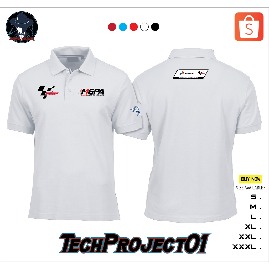 New Polo Shirt Baju Official Pertamina GP Indonesia MGPA MotoGP Mandalika