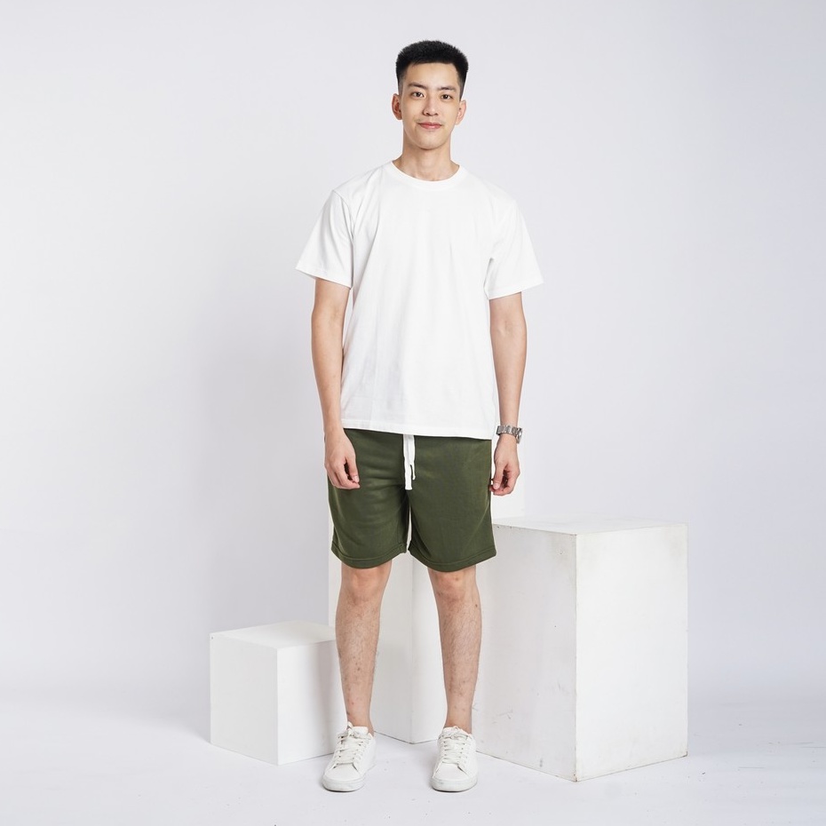 SANVANINA Celana Pendek Santai Army Green | Unisex | Celana Boxer | A-250F