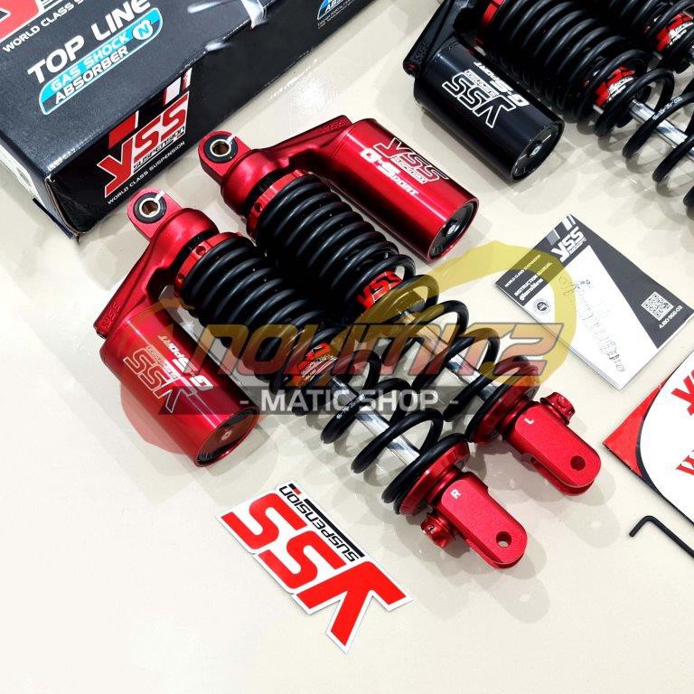 Shock YSS G Sport Smooth Black Red Series 310mm Shockbreaker Yamaha NMAX 2020 Aerox 155