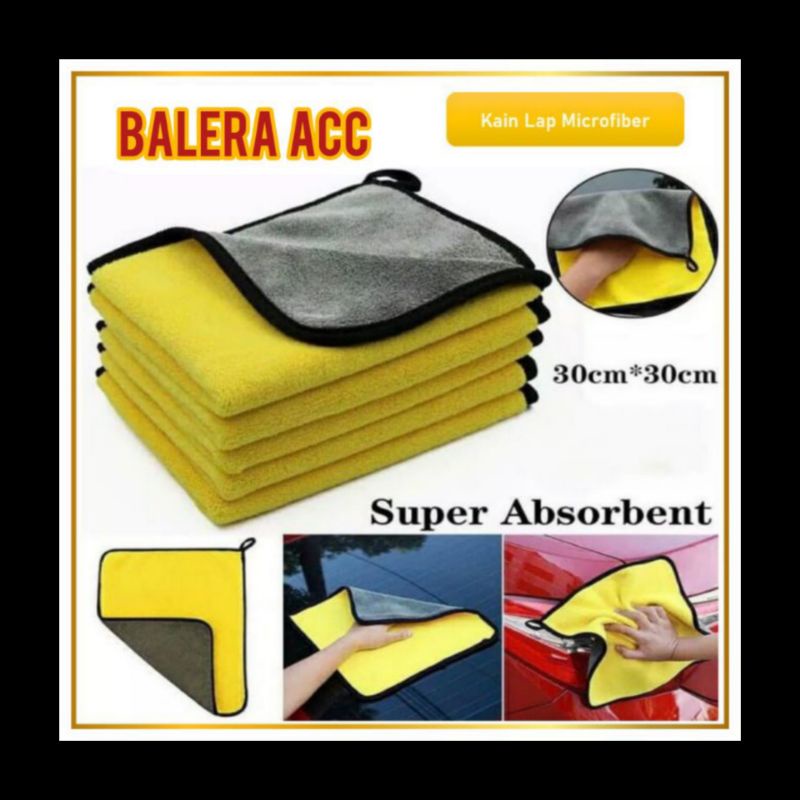 kain lap microfiber motor dan mobil super halus di dua sisi eksklusif multiguna top