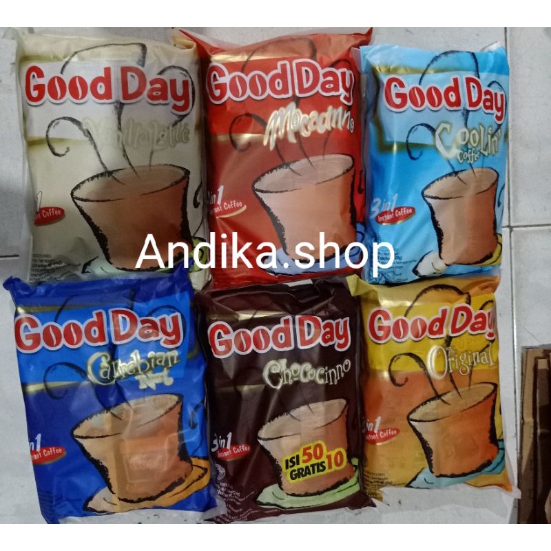 

kopi good day kemasan sachet 20 gram varian rasa