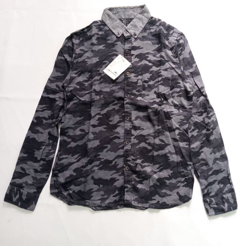 kemeja camo BG lengan panjang bekas second preloved