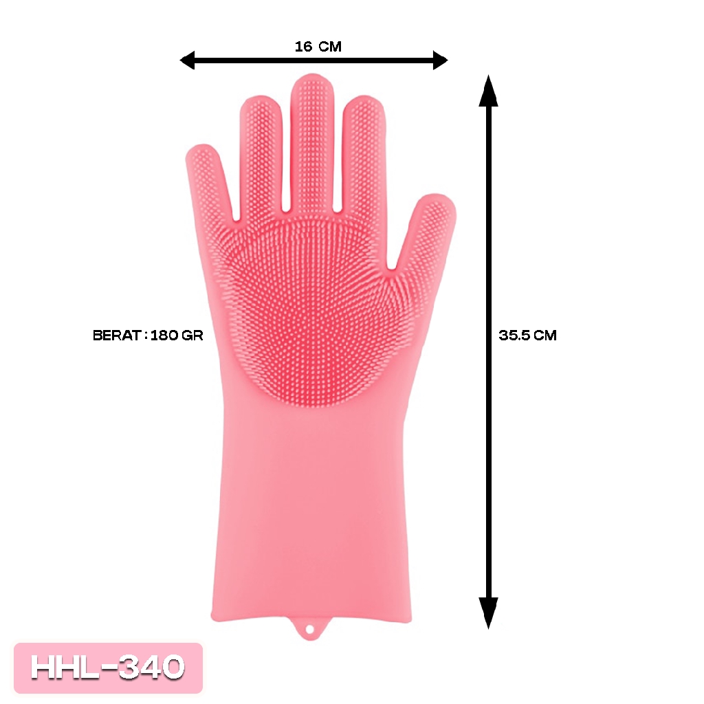 SARUNG TANGAN SILIKON . Silicone Gloves House Hold Glove Sarung Tangan Cuci Piring Tebel Tahan Panas