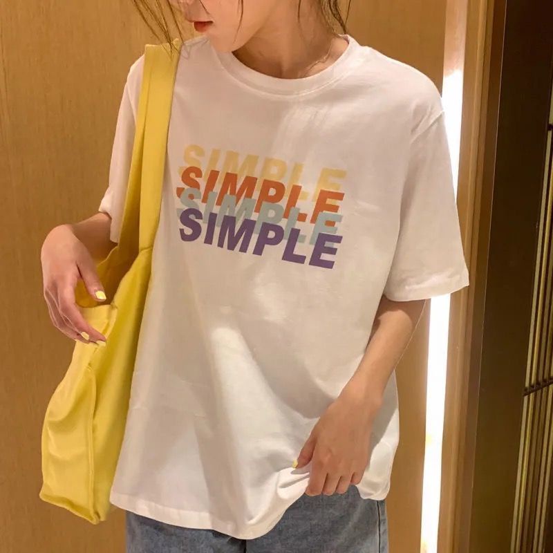 THISTLE - Oversize Tee Tshirt Model Longgar Untuk Wanita Motif Tulisan Simple Simple Simple