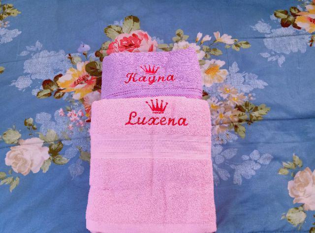 70x140 Satuan 1baris  Bordir/handuk Bordir Satuan Bordir Text 1 Baris/kado Handuk/seserahan Nikah