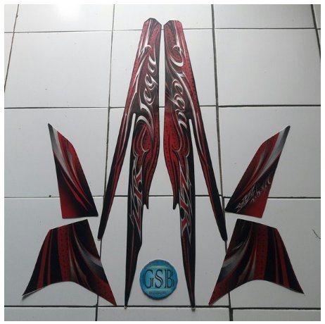 stiker striping vega zr 2011 merah
