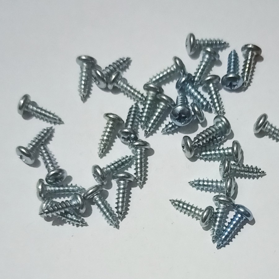 Sekrup 4x⅜ Panjang 1 cm Per 10 Pcs