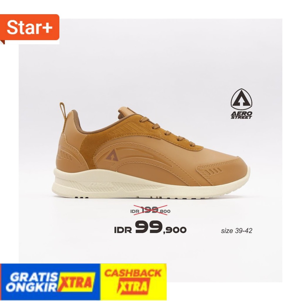 NEW BEST SELLER SEPATU CASUAL KANTOR SANTAI MURAH KEREN / Aerostreet 39-42 Leopard Coklat Muda -